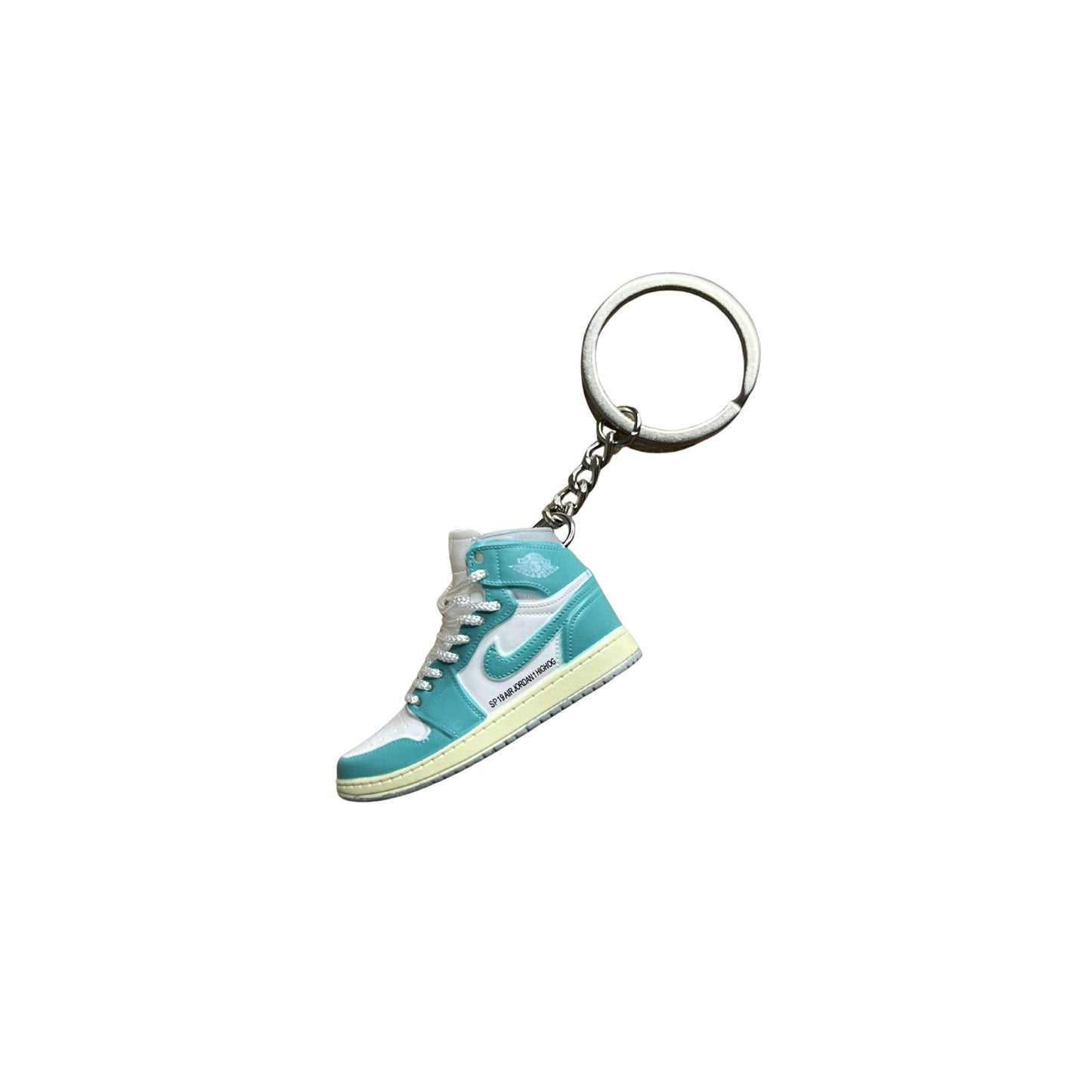 Kulcstartó - Jordan 1 High Off-White UNC white lace