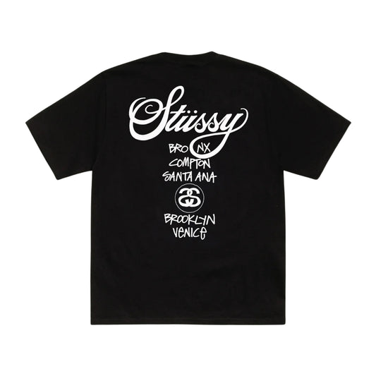 Stüssy WORLD TOUR TEE - BLACK