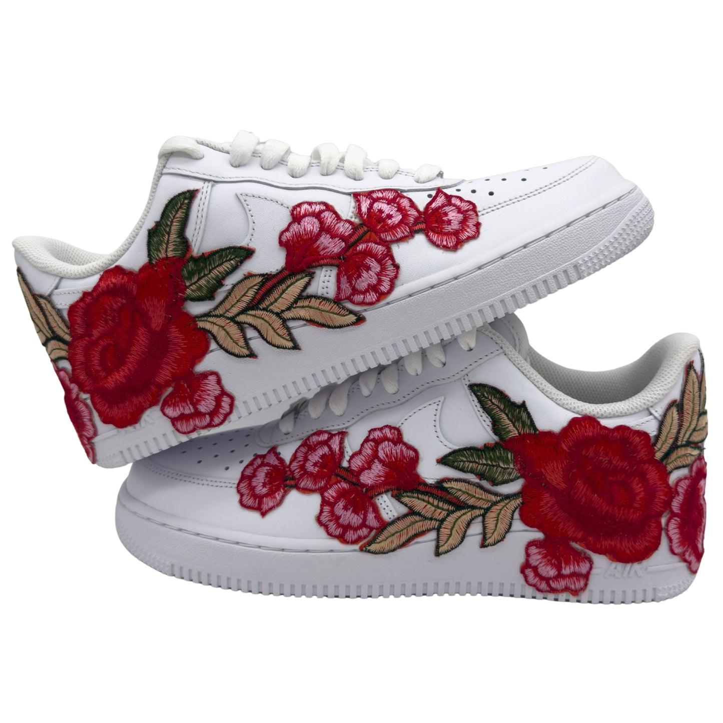 Air Force 1 Low Custom Rose Triple White - RED