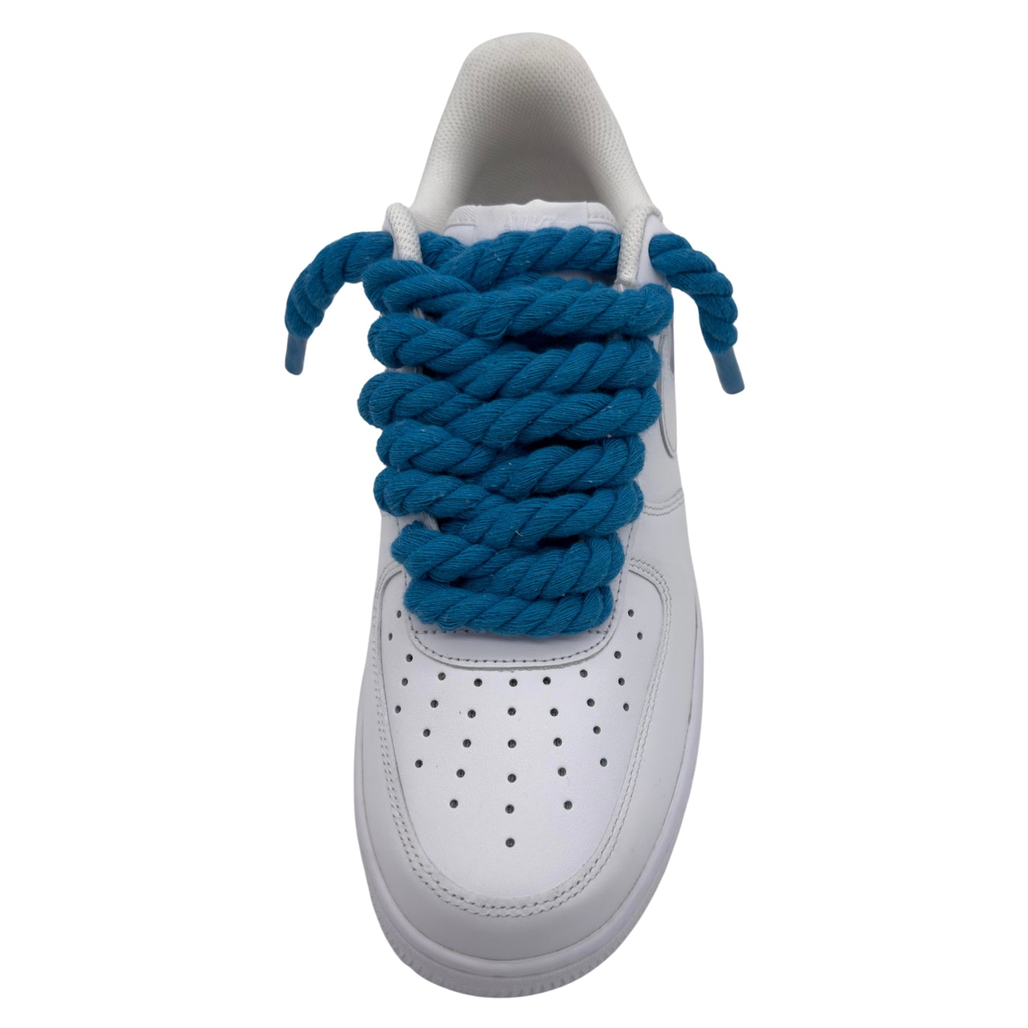 Nike Air Force 1 Low '07 Triple White / Lake Blue Rope Laces