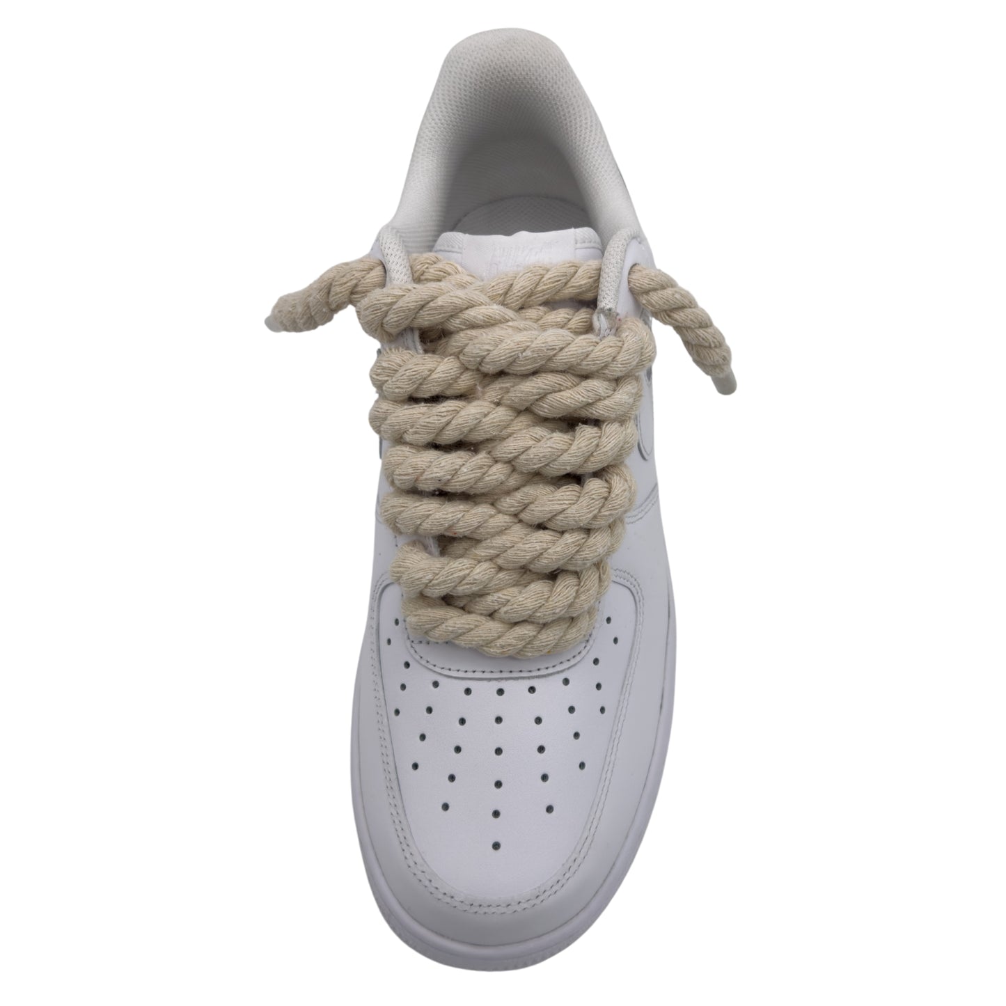 Nike Air Force 1 Low ‘07 Triple White / Beige Rope Laces
