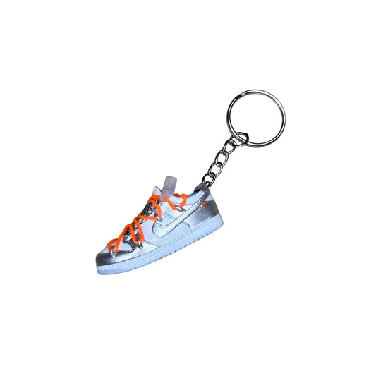 Keychain - Dunk Low Off-White Silver