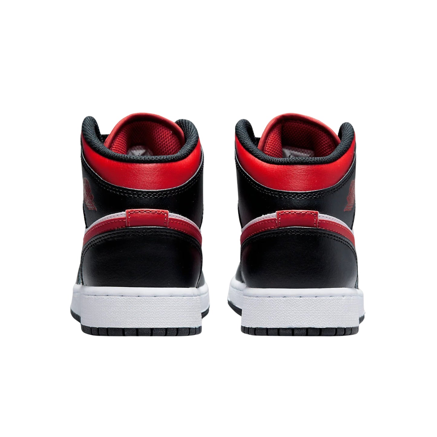 Jordan 1 Mid Black Fire Red (GS)