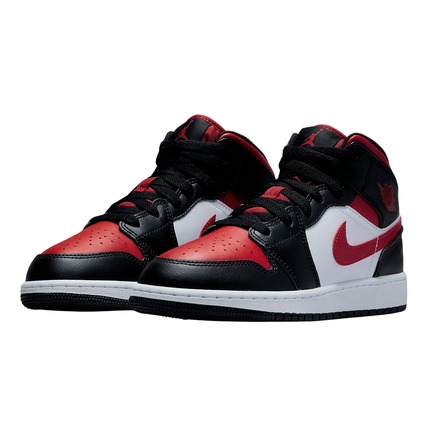 Jordan 1 Mid Black Fire Red (GS)