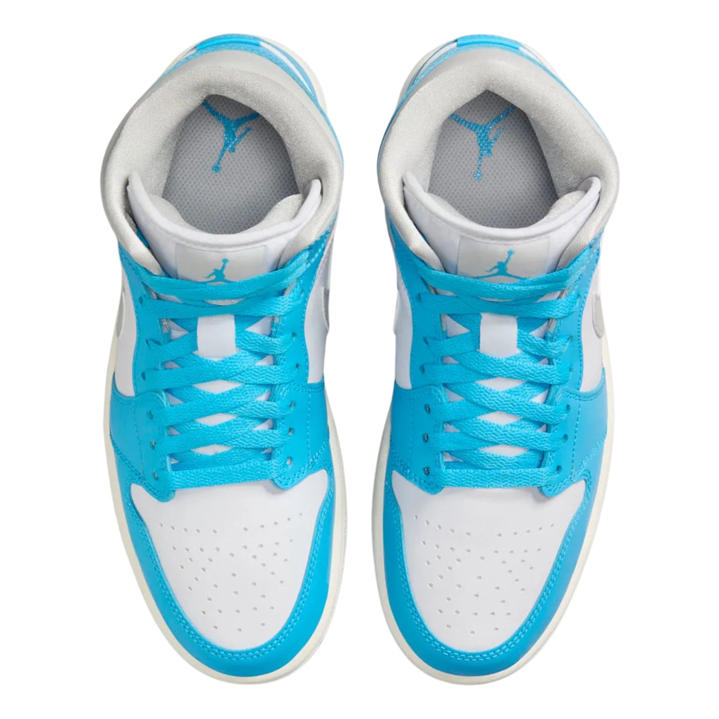 Jordan 1 Mid Dark Powder Blue White Sail Neutral Grey