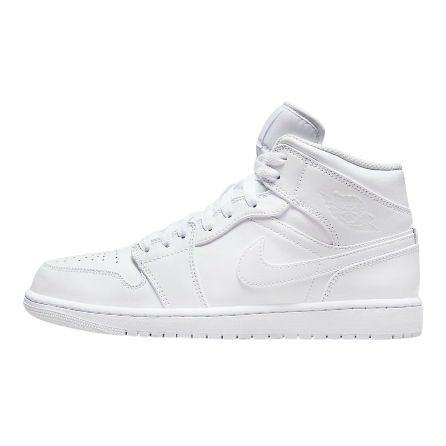 Jordan 1 Mid Triple White