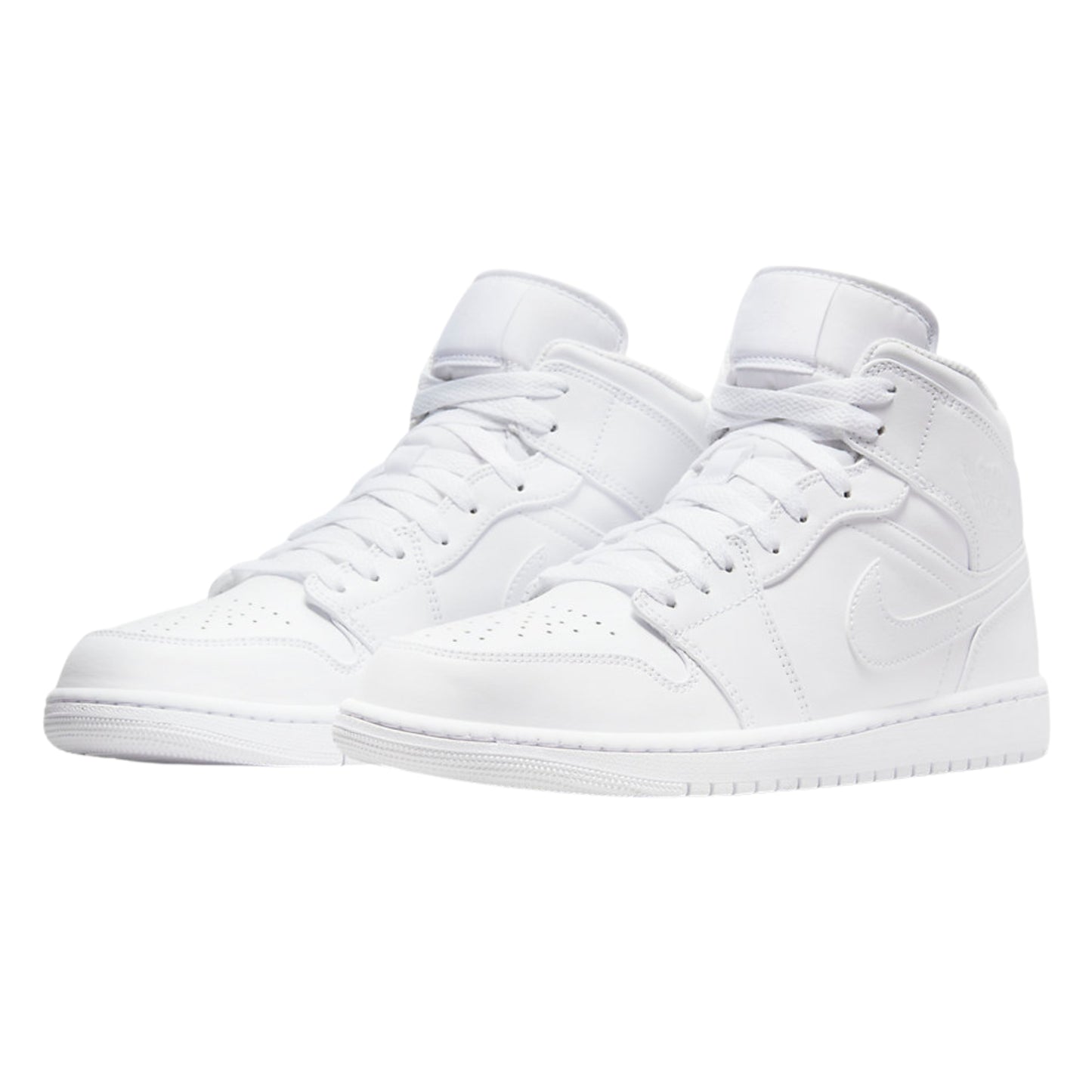 Jordan 1 Mid Triple White