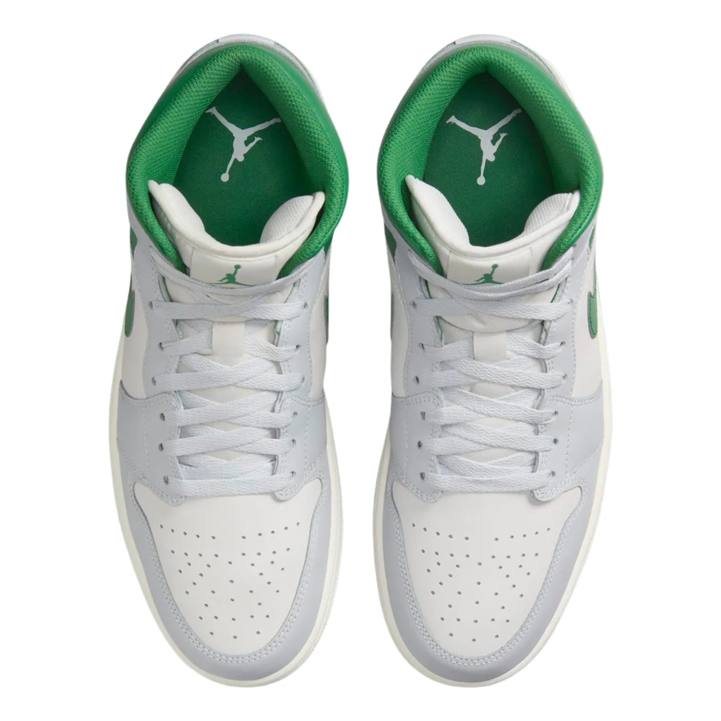 Jordan 1 Mid White Pure Platinum Pine Green