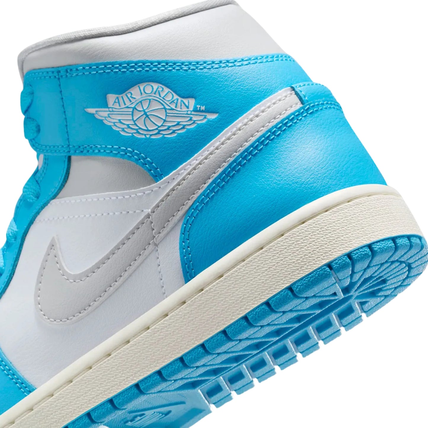 Jordan 1 Mid Dark Powder Blue White Sail Neutral Grey