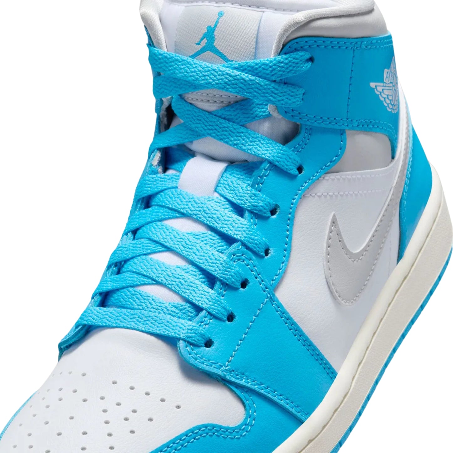 Jordan 1 Mid Dark Powder Blue White Sail Neutral Grey