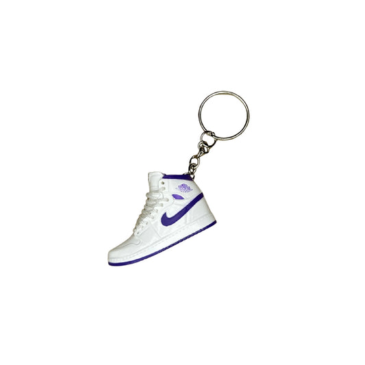 Keychain - Jordan 1 High White Court Purple