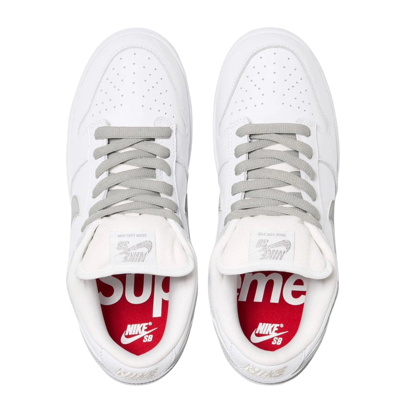 Nike SB Dunk Low Supreme 94 White Metallic Silver