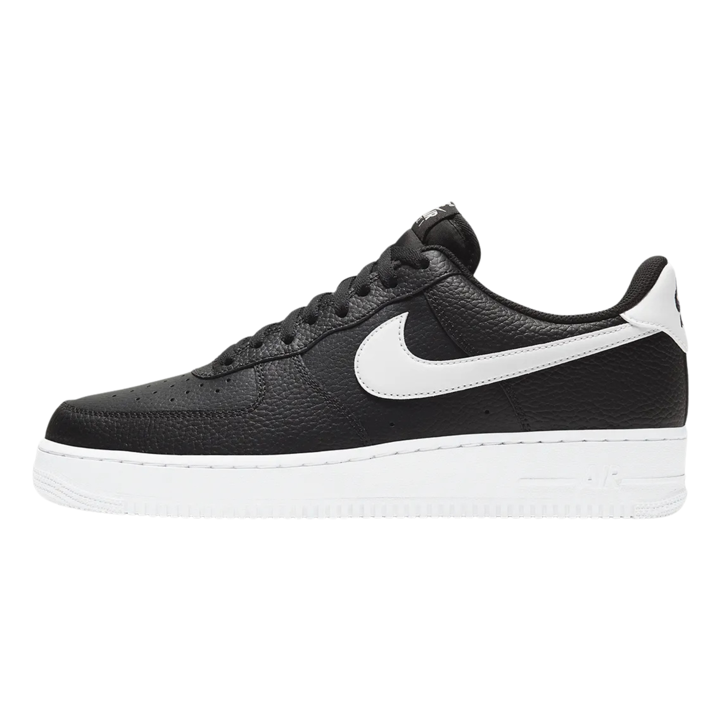 Nike Air Force 1 Low '07 Black White Pebbled Leather