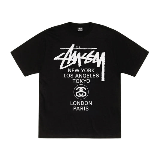 Stüssy WORLD TOUR TEE - BLACK