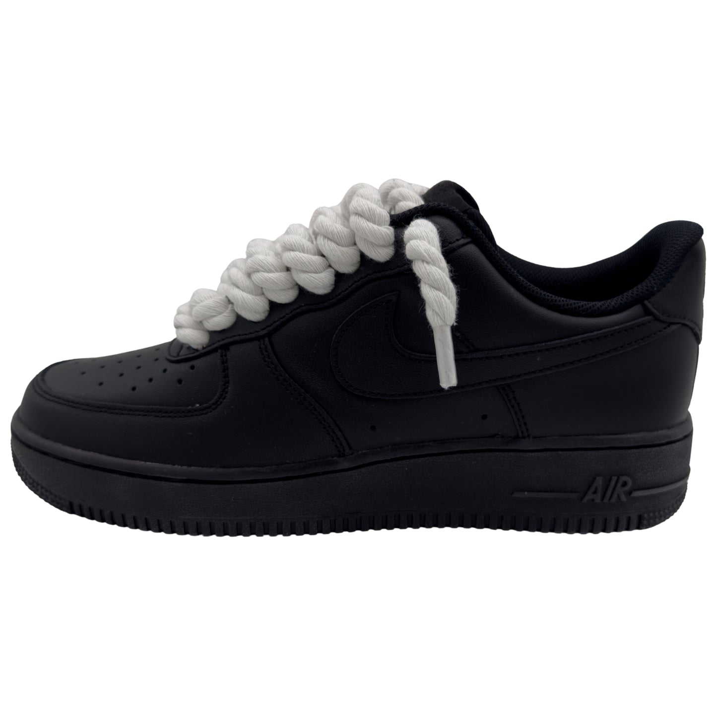 Nike Air Force 1 Low ‘07 Triple Black / White Rope Laces